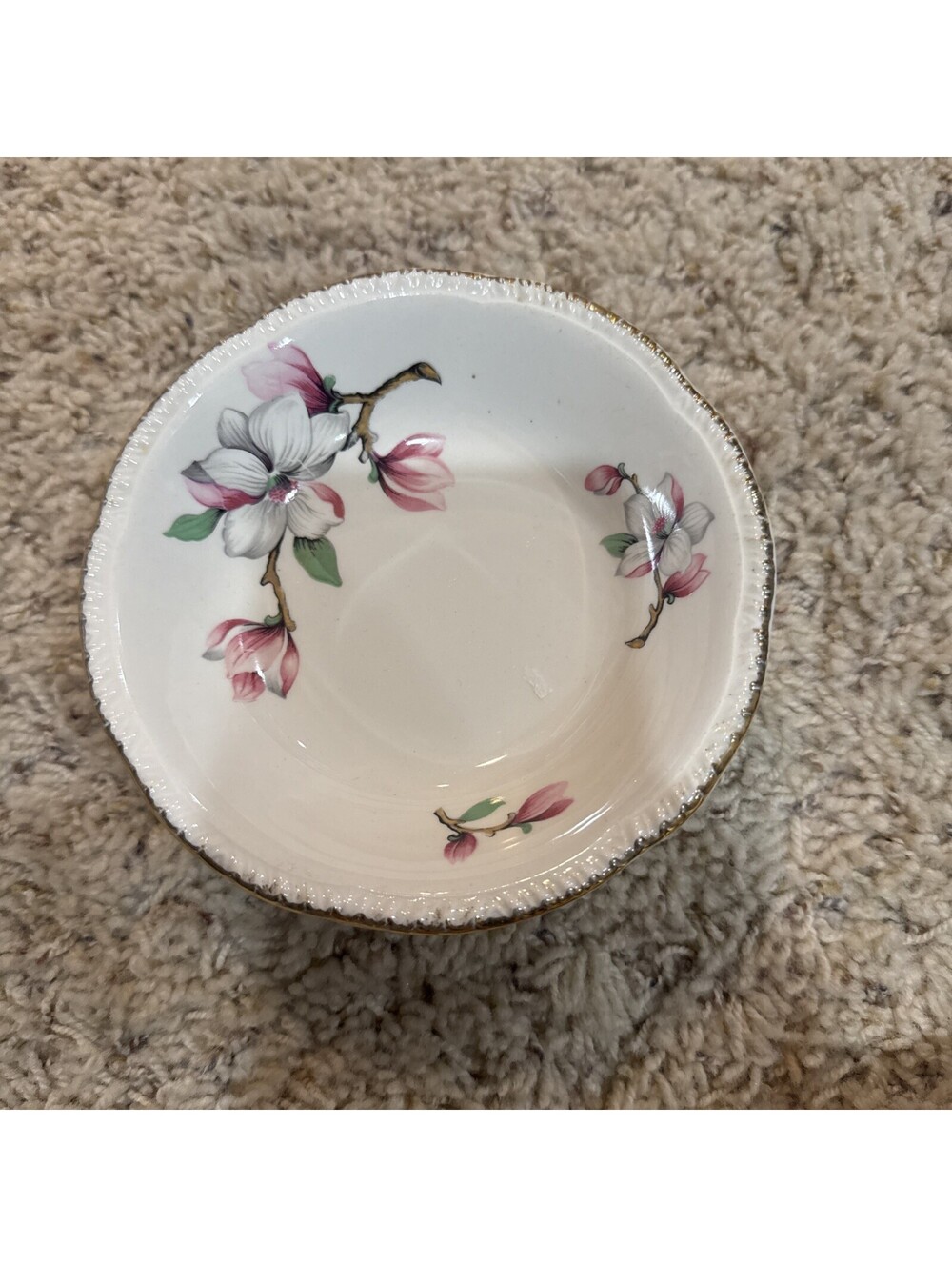 Vintage 1950's Homer Laughlin "Dogwood" Liberty Shape Individual Fruit Bowl USA